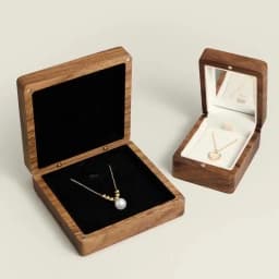 Wedding Necklace Box with Mirror Wood Jewelry Display Boxs Wedding Anniversary Gift for Her Luxurious Jewelry Box For Gifts