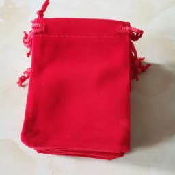 25-1000Pcs/Lot Red Drawstrings Velvet Gift Bags Jewellery Pouches Wedding Christmas Gift Bags Jewelry Packaging Bags