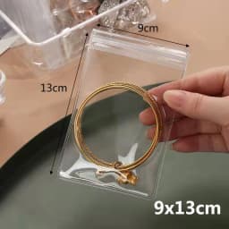 20Pcs Transparent PVC Jewelry Pouches Bags Anti-Oxidation Cute Storage Bag for Earrings Necklace Bracelet Display Packaging Bag