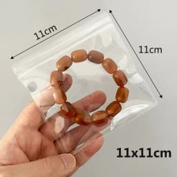 20Pcs Transparent PVC Jewelry Pouches Bags Anti-Oxidation Cute Storage Bag for Earrings Necklace Bracelet Display Packaging Bag