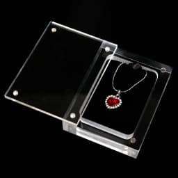 Small Size Jewelry Display Box Lockable Acrylic Magnetic Gemstone Casket High-Quality Necklace Storage For Gift Box New 2024