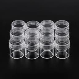 12pcs/lot Plastic Round Jewelry Box Compartment Transparent Container Earring Box Jewelry Box Case for Jewelry Display & Packagi