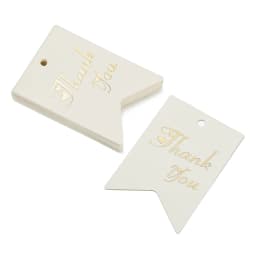 50pcs/Lot Bronzing Stamping Thank You Tags Black White Paper Card Handmade Gift Wrapping DIY Jewelry Accessories Price Label
