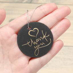 50pcs/Lot Bronzing Stamping Thank You Tags Black White Paper Card Handmade Gift Wrapping DIY Jewelry Accessories Price Label