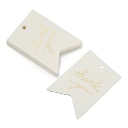 50pcs/Lot Bronzing Stamping Thank You Tags Black White Paper Card Handmade Gift Wrapping DIY Jewelry Accessories Price Label