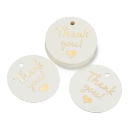 50pcs/Lot Bronzing Stamping Thank You Tags Black White Paper Card Handmade Gift Wrapping DIY Jewelry Accessories Price Label