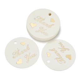 50pcs/Lot Bronzing Stamping Thank You Tags Black White Paper Card Handmade Gift Wrapping DIY Jewelry Accessories Price Label