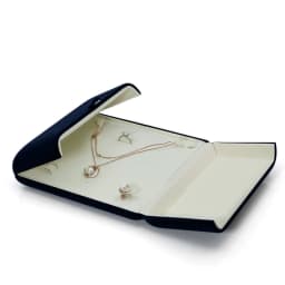 Luxury Velvet Jewellery Set Box with Buckle Earring Pendant Ring Pearl Necklace Jewelry Ornaments Storage Display Cases
