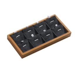 Organizer Jewelry Storage Bamboo Velvet Set Jewelry Display Tray Ring Box Earrings Necklaces Bracelets Pendants Display