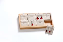 Organizer Jewelry Storage Bamboo Velvet Set Jewelry Display Tray Ring Box Earrings Necklaces Bracelets Pendants Display