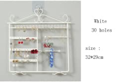 Metal Earring Organizer Household Wall Hanging Necklace Rack Ear Clip Jewelry Display Rack Ear Stud Bracelet Holder
