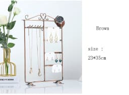 Metal Earring Organizer Household Wall Hanging Necklace Rack Ear Clip Jewelry Display Rack Ear Stud Bracelet Holder