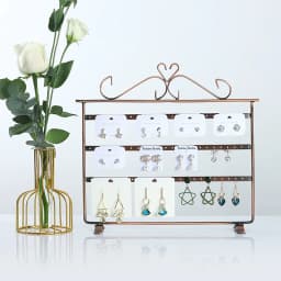 Metal Earring Organizer Household Wall Hanging Necklace Rack Ear Clip Jewelry Display Rack Ear Stud Bracelet Holder