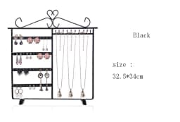 Metal Earring Organizer Household Wall Hanging Necklace Rack Ear Clip Jewelry Display Rack Ear Stud Bracelet Holder