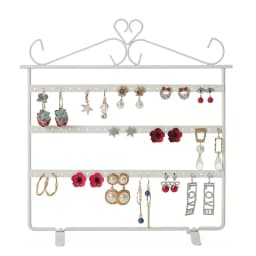 Metal Earring Organizer Household Wall Hanging Necklace Rack Ear Clip Jewelry Display Rack Ear Stud Bracelet Holder