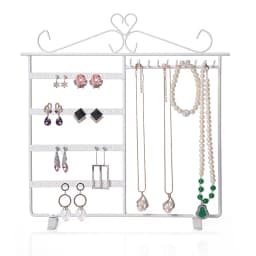 Metal Earring Organizer Household Wall Hanging Necklace Rack Ear Clip Jewelry Display Rack Ear Stud Bracelet Holder