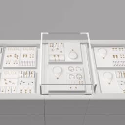 Oirlv Leather Jewelry Display Set Shop Cabinet Display Props Necklace Display Bust Jewelry Store Ring Earrings Bangle Tray