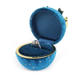 Latest Product Round Jewelry Box Creative Velvet Bow Ring Box Jewelry Boxes Jewelry Packaging for Ring Earring Pendant Organizer