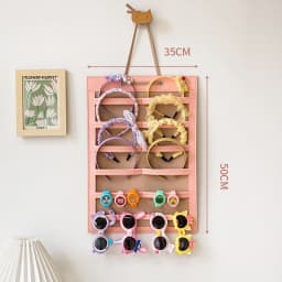 Hair Bows Organizer Large Capacity Headband Holder Wall Hanging Hair Clip Storage Hanger Space Saving Hair Girls Room Wall Decor