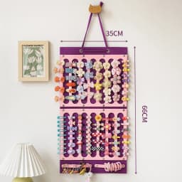 Hair Bows Organizer Large Capacity Headband Holder Wall Hanging Hair Clip Storage Hanger Space Saving Hair Girls Room Wall Decor