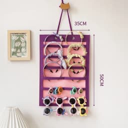 Hair Bows Organizer Large Capacity Headband Holder Wall Hanging Hair Clip Storage Hanger Space Saving Hair Girls Room Wall Decor