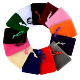 25pcs/Lot 5x7cm Velvet Bags Jewelry Packaging Drawstring Wedding Gift Bag & Pouches For Jewelry Making DIY Wholesales
