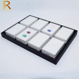 Transparent Large Jewelry Gemstone Display Case With Gem Jar Tray Insert Loose Diamond Storage Box Earring Pendant Packaging Box