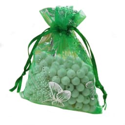 100pcs Silver Color Butterfly Organza Bag Wedding Party Candy Pouches Jewelry Packaging Drawstring Bags Accessories Storage Bag