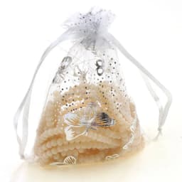 100pcs Silver Color Butterfly Organza Bag Wedding Party Candy Pouches Jewelry Packaging Drawstring Bags Accessories Storage Bag