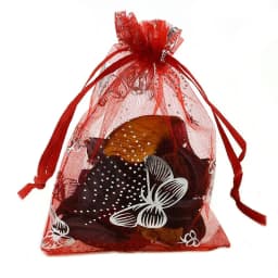 100pcs Silver Color Butterfly Organza Bag Wedding Party Candy Pouches Jewelry Packaging Drawstring Bags Accessories Storage Bag