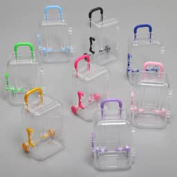 7x5cm Transparent Mini Suitcase Trolley Luggage Candy Packaging Box Handbag Model Earrings Necklace Ring Gift Display Box 1Pcs