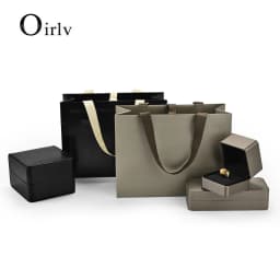 Oirlv 5pcs Luxury Jewelry Gift Bags Ribbon Handles for Packaging Necklaces/Rings to Jeweler Jewelry box packaging Jewelry bag
