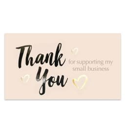 30pcs Pink Thank You Cards For Small Businesses Gift Packaging Supplies Greeting Label Tags Logo Personalized Custom Printing