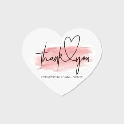 30pcs Pink Thank You Cards For Small Businesses Gift Packaging Supplies Greeting Label Tags Logo Personalized Custom Printing