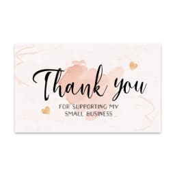 30pcs Pink Thank You Cards For Small Businesses Gift Packaging Supplies Greeting Label Tags Logo Personalized Custom Printing