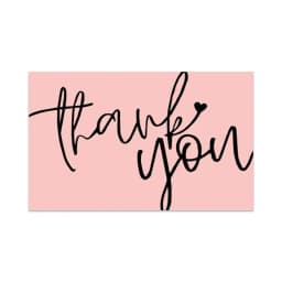30pcs Pink Thank You Cards For Small Businesses Gift Packaging Supplies Greeting Label Tags Logo Personalized Custom Printing