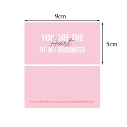 30pcs Pink Thank You Cards For Small Businesses Gift Packaging Supplies Greeting Label Tags Logo Personalized Custom Printing
