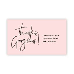 30pcs Pink Thank You Cards For Small Businesses Gift Packaging Supplies Greeting Label Tags Logo Personalized Custom Printing