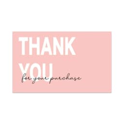 30pcs Pink Thank You Cards For Small Businesses Gift Packaging Supplies Greeting Label Tags Logo Personalized Custom Printing
