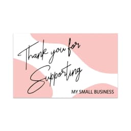 30pcs Pink Thank You Cards For Small Businesses Gift Packaging Supplies Greeting Label Tags Logo Personalized Custom Printing