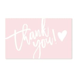 30pcs Pink Thank You Cards For Small Businesses Gift Packaging Supplies Greeting Label Tags Logo Personalized Custom Printing