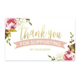 30pcs Pink Thank You Cards For Small Businesses Gift Packaging Supplies Greeting Label Tags Logo Personalized Custom Printing