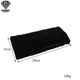 Foldable Black Velvet Zipper Jewelry Roll Bag for Jewellery Ring Earrings Organizer Storage Bag Portable Necklace Display Cases