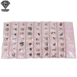Foldable Black Velvet Zipper Jewelry Roll Bag for Jewellery Ring Earrings Organizer Storage Bag Portable Necklace Display Cases