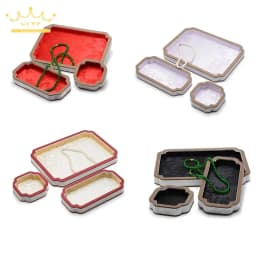 Retro Jewelry Display Tray Luxury Exquisite Ring Earring Organizer Pallet Bracelet Necklaces Jewelry Organizer Display Case