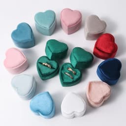 Velvet Heart Ring Box Proposal Engagement Romantic Luxury Jewelry Gift Box Wholesale Custom Logo Bulk Supplier Factory Direct