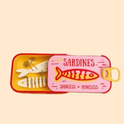 Sardine Tin Jewelry Box 3D Printed Necklace Earring Storage Box Easy Open Lids For Crafts & Packaging Storage