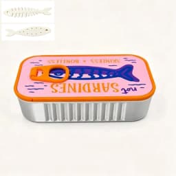 Sardine Tin Jewelry Box 3D Printed Necklace Earring Storage Box Easy Open Lids For Crafts & Packaging Storage