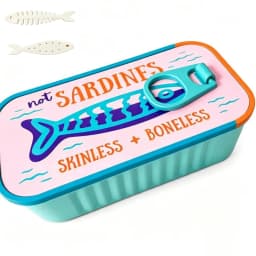 Sardine Tin Jewelry Box 3D Printed Necklace Earring Storage Box Easy Open Lids For Crafts & Packaging Storage
