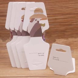 New Arrived 50pcs 4.5x12.0cm Colorful Paper Cards Printing Jewelry Necklace Bracelet Hang Tag Jewelry Display Cards Label Tag